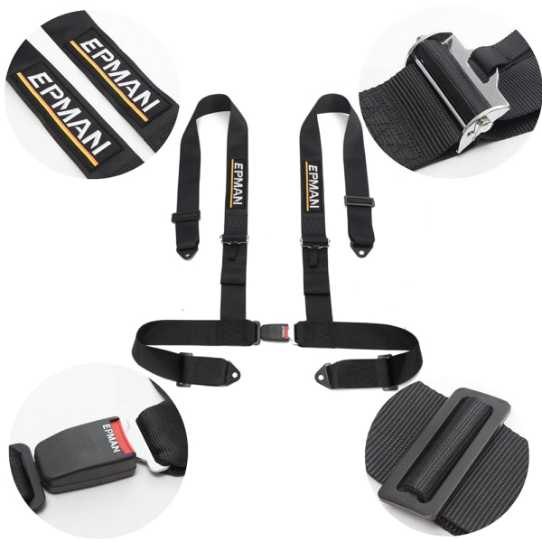 картинка 4-х точечный ремень безопасности Epman, черный магазин  StreetTuning 