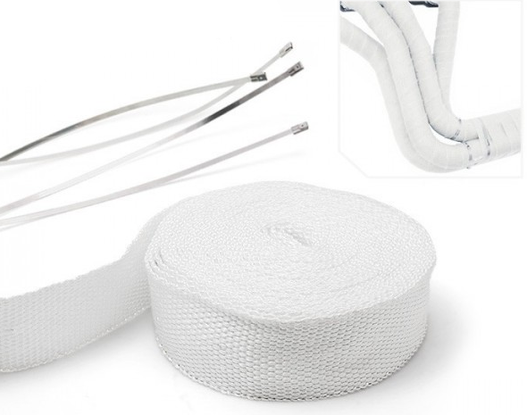 картинка Термолента для выпускного коллектора Epman белая магазин  StreetTuning 