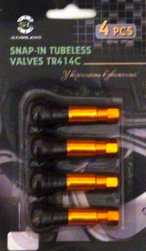 картинка Вентиль для бескамерных шин №14  хромированный, красный. магазин  StreetTuning 