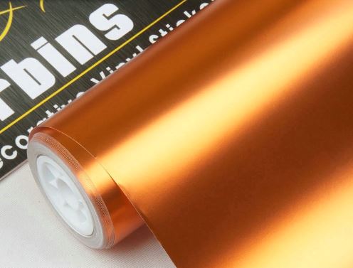 картинка Матовый хром Carbins USA оранжевый (1.52м х 18м) магазин  StreetTuning 