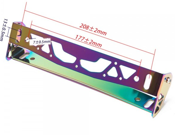 картинка Крепеж номерной рамки под углом Epman, цвет неохром магазин  StreetTuning 