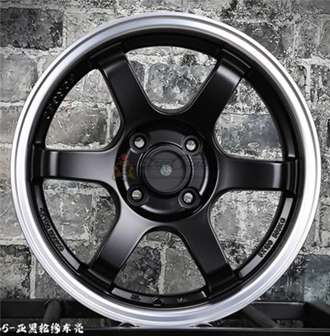 картинка Диски Rays Volk Racing TE37 R18 J9 ET33 5X108 black+lip polished магазин  StreetTuning 