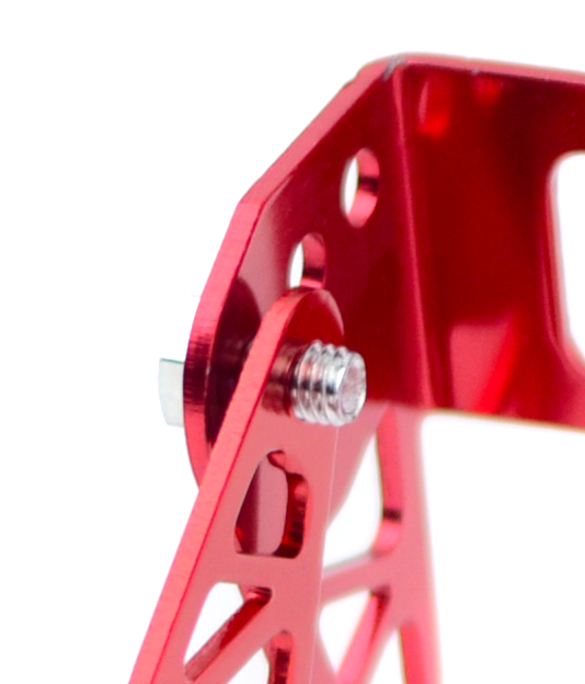 картинка Крепеж номерной рамки под углом TRD Style, цвет красный магазин  StreetTuning 