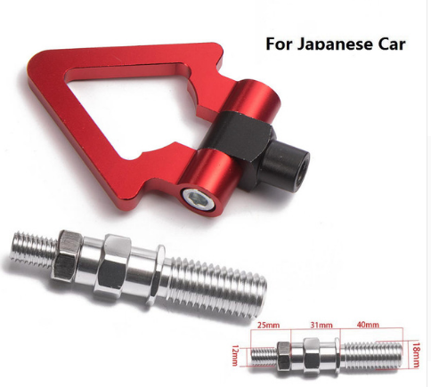 картинка Буксировочный крюк "Стрелка" для японских авто, красный магазин  StreetTuning 