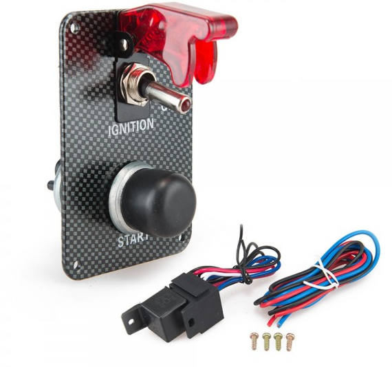 картинка Панель запуска (зажигания) ДВС 1 кнопка старта, 1 тумблер магазин  StreetTuning 