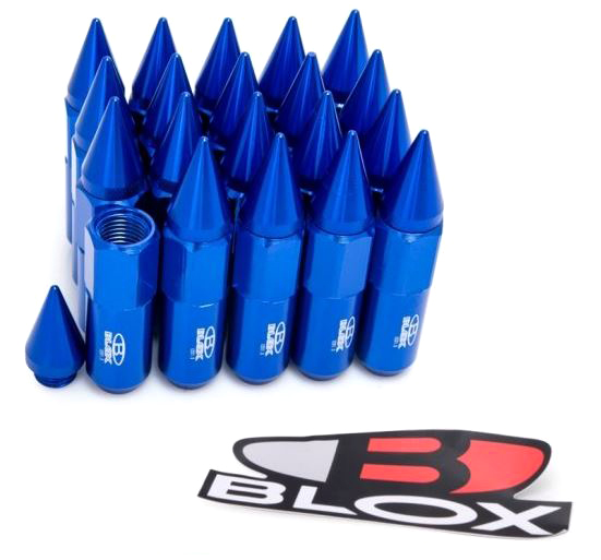картинка Комплект гаек Blox style с наконечником , синие М12 х 1.5 магазин  StreetTuning 