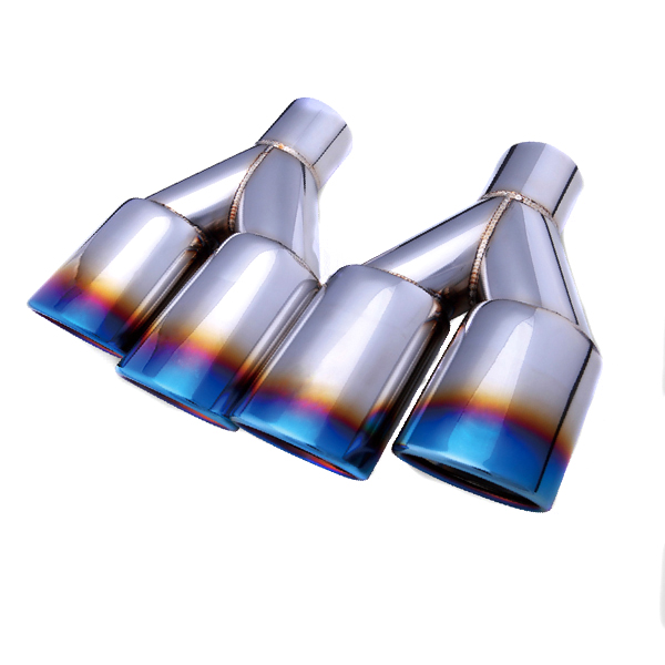 картинка Насадки на глушитель HKS Style двойные комплект- 2 шт 60 х 85 мм магазин  StreetTuning 