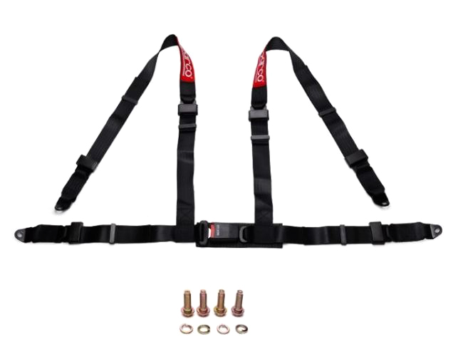 картинка 4-х точечный ремень безопасности Sparco Style стандартный замок, черный магазин  StreetTuning 