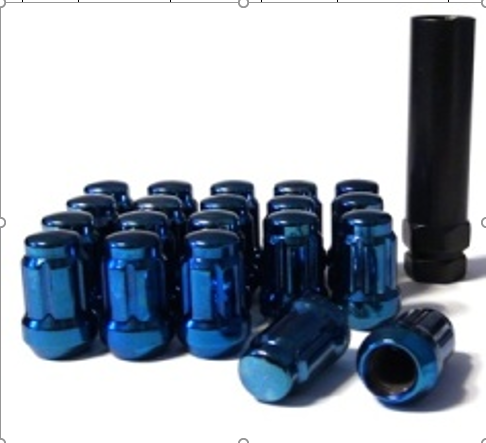 картинка Колесные гайки Starleks, М12 х 1.25, L-35 мм, синие, G21 магазин  StreetTuning 