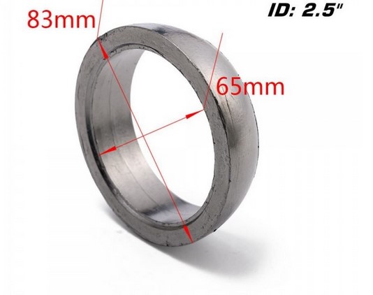 картинка Прокладка-пончик даун-пайпа графит, 63 мм магазин  StreetTuning 