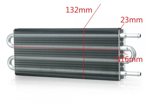 картинка Масляный радиатор трансмиссионный 316 х 132 х 23 4 ряда магазин  StreetTuning 