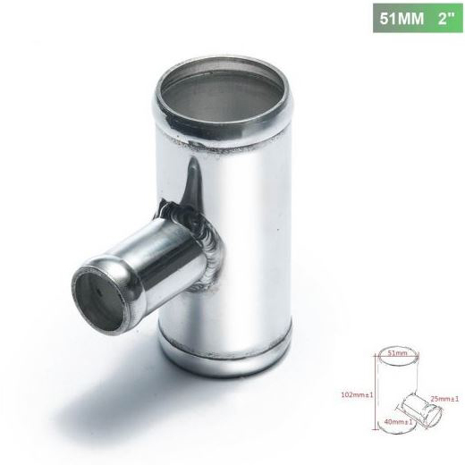 картинка Фланец под Blow-Off T-pipe универсальный 25 мм, диаметр фланца 51 мм магазин  StreetTuning 