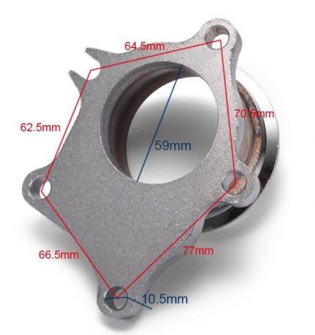 картинка Фланец переходной T04E T3/T4 T3 .63A/R 5 Болтов  to 3" V-Band магазин  StreetTuning 