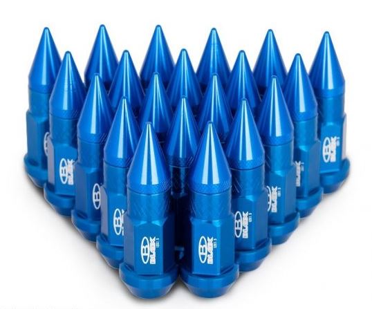 картинка Комплект гаек Blox style с наконечником 80 мм , синие М12 х 1.5 магазин  StreetTuning 