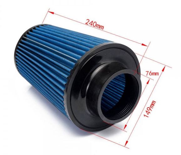 картинка Воздушный фильтр нулевого сопротивления K&N Style, синий большой магазин  StreetTuning 