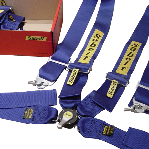 картинка 4-х точечный ремень безопасности Sabelt Style, синий магазин  StreetTuning 