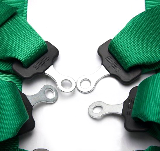 картинка 4-х точечный ремень безопасности TAKATA Style, зеленый магазин  StreetTuning 