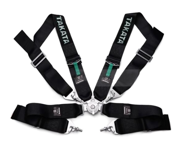 картинка Ремень безопасности 4-х точечный TAKATA Style Camlock , черный магазин  StreetTuning 