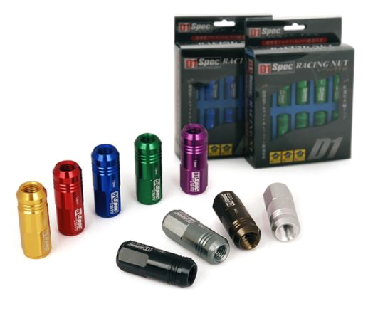 картинка Комплект гаек D1 Spec 52 мм закрытые, фиолетовые М12 х 1.25 магазин  StreetTuning 