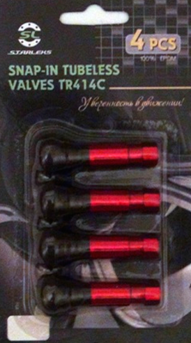 картинка Вентиль для бескамерных шин №14  хромированный, синий. магазин  StreetTuning 