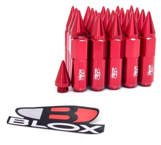 картинка Комплект гаек Blox style с наконечником , красные М12 х 1.25 магазин  StreetTuning 