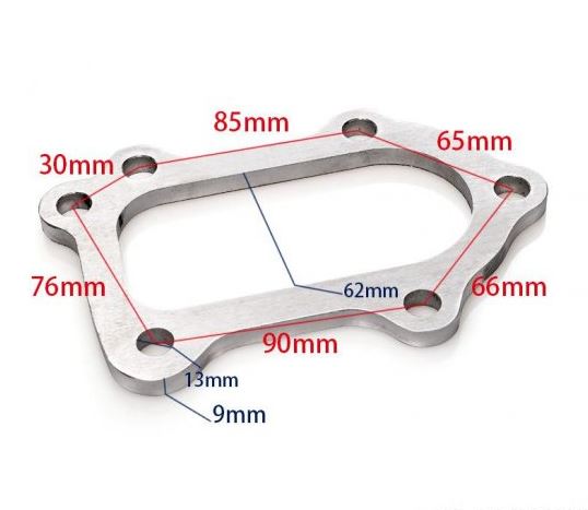картинка Фланец под турбину CT26 Toyota Celica GT4 MR2  3S-GTE 6 Bolt магазин  StreetTuning 
