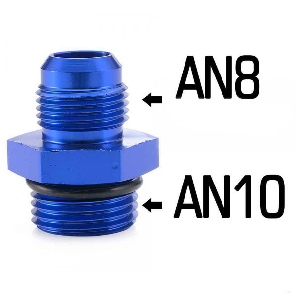 картинка Фитинг переходник папа AN10 - папа AN8 ORB магазин  StreetTuning 