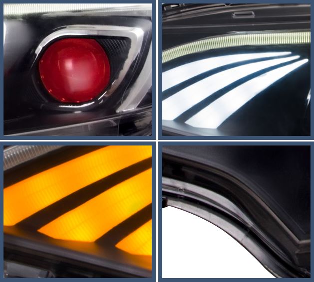 картинка Передние фары для Honda Fit Jazz GK5 2014-2018 г вариант 2 магазин  StreetTuning 