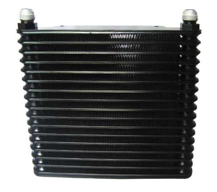картинка Масляный радиатор 17 рядов, под фитинг AN10, черный толщина 32 мм магазин  StreetTuning 