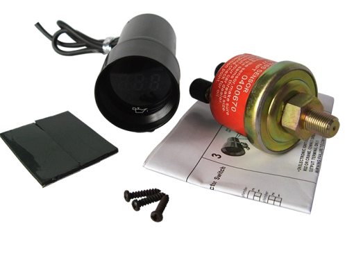 картинка Датчик давления масла Epman 37 мм , черный магазин  StreetTuning 