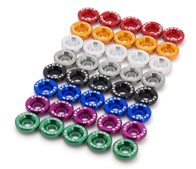 картинка Болты с шайбами крышки клапанов Epman для Honda VTEK D-серия, зеленые магазин  StreetTuning 