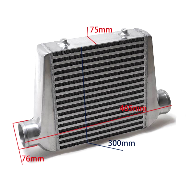 картинка Интеркулер 280 x 300 x 76, вход/выход - 76 мм для Honda Civic Integra магазин  StreetTuning 