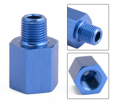 картинка Фитинг переходник папа 1/8" NPT - мама M12x1.5 магазин  StreetTuning 