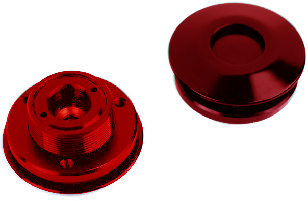 картинка Спортивные нажимные замки капота Epman, цвет красный магазин  StreetTuning 