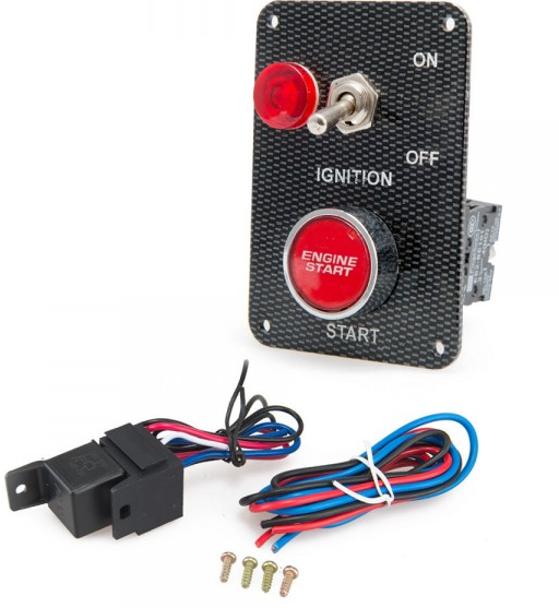 картинка Панель запуска (зажигания) ДВС 1 кнопка старта, 1 тумблер магазин  StreetTuning 