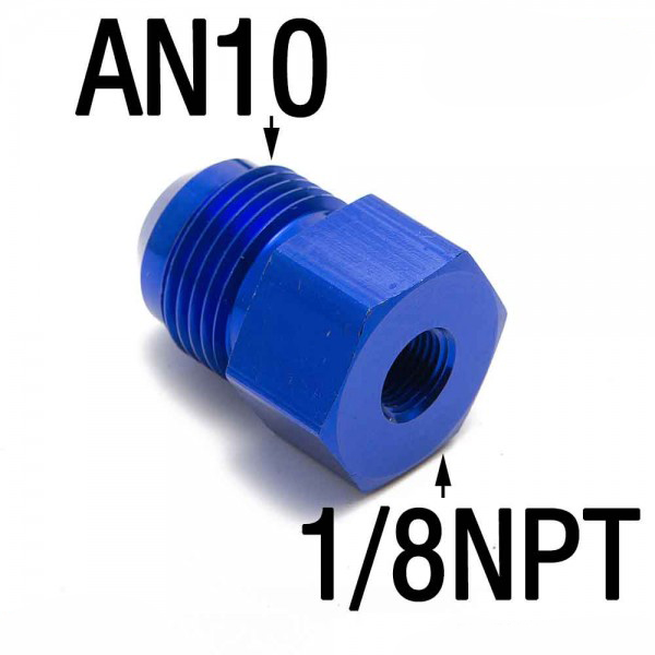 картинка Фитинг адаптер переходник AN10 папа - 1/8NPT мама магазин  StreetTuning 