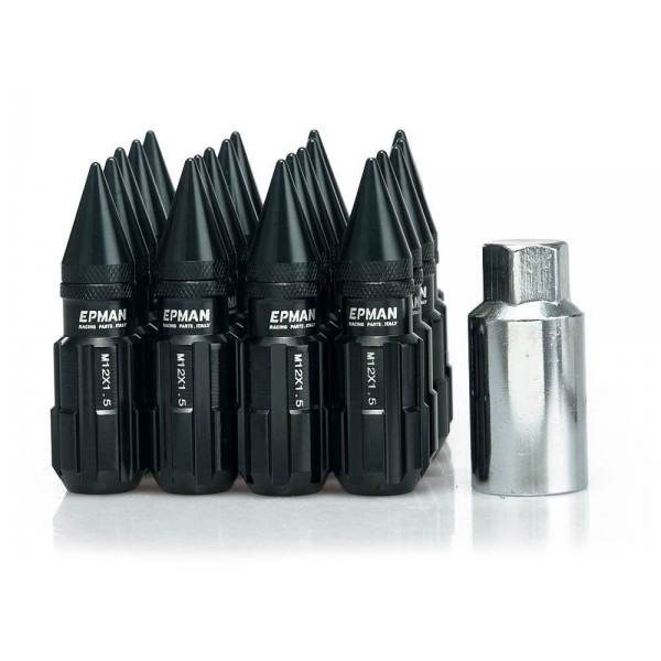 картинка Колесные гайки Epman Пики-секретки 12x1.5, черные магазин  StreetTuning 