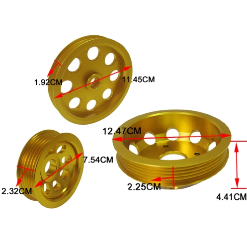 картинка Облегченные шкивы для Nissan SILVIA S14,S15,  золотой магазин  StreetTuning 