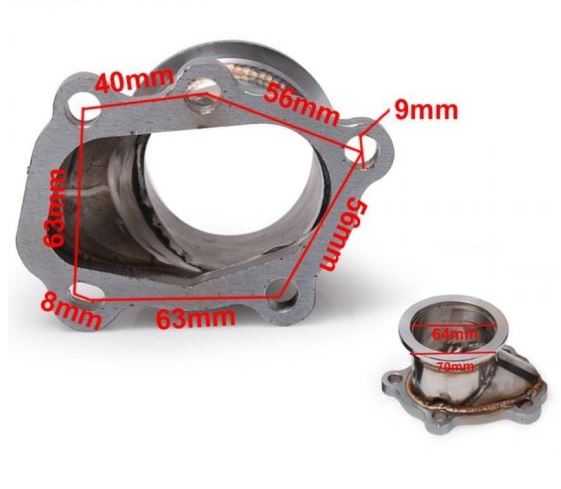 картинка Фланец переходной T3/T4 - 2.5" V Band магазин  StreetTuning 