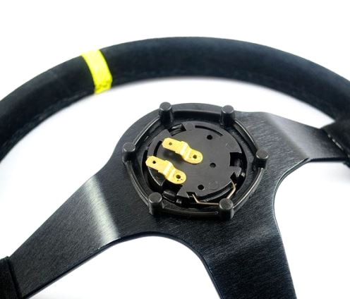картинка Спортивный руль Sparco Style, замшевый с желтыми вставками магазин  StreetTuning 