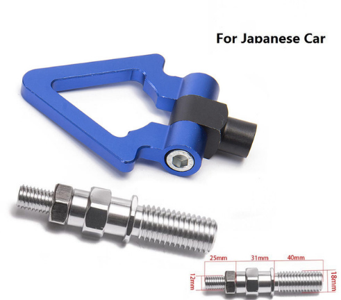 картинка Буксировочный крюк "Стрелка" для японских авто, синий магазин  StreetTuning 