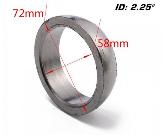 картинка Прокладка-пончик даун-пайпа графит, 57 мм магазин  StreetTuning 