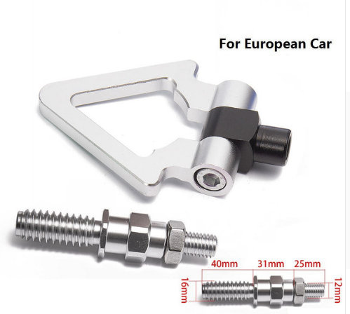 картинка Буксировочный крюк "Стрелка" для европейских авто, серебряный магазин  StreetTuning 