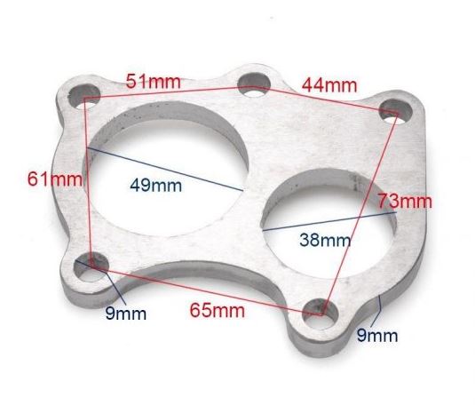 картинка Фланец под турбину Garrett GT22 GT2252 магазин  StreetTuning 