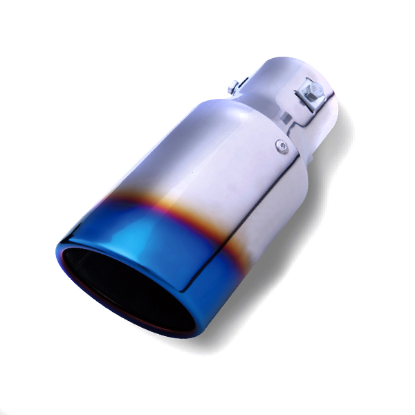 картинка Насадка на глушитель HKS Style, с синим напылением D-63*89 мм L-190 мм магазин  StreetTuning 