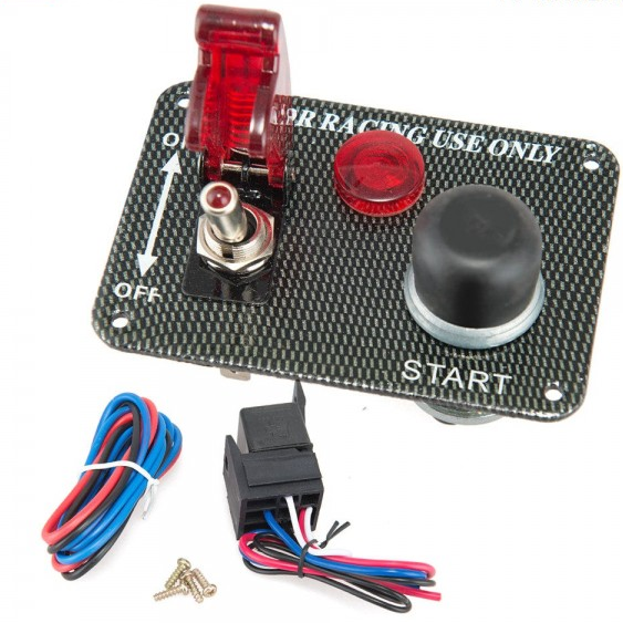 картинка Панель запуска (зажигания) ДВС 1 кнопка старта, 1 тумблер магазин  StreetTuning 
