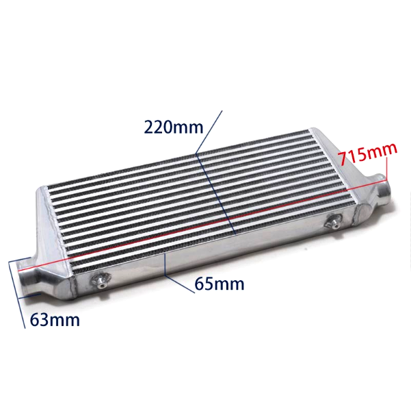картинка Интеркулер 550 x 230 x 65, вход/выход - 63 мм магазин  StreetTuning 