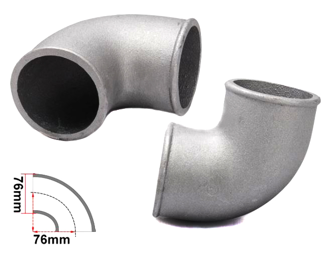 картинка Отвод алюминиевый приварной 90 гр 76 мм магазин  StreetTuning 
