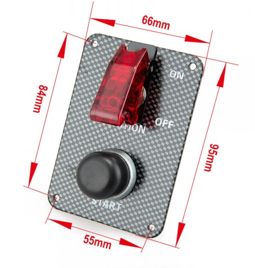 картинка Панель запуска (зажигания) ДВС 1 кнопка старта, 1 тумблер магазин  StreetTuning 