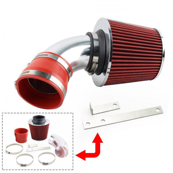 картинка Универсальный холодный впуск с фильтром, цвет красный магазин  StreetTuning 